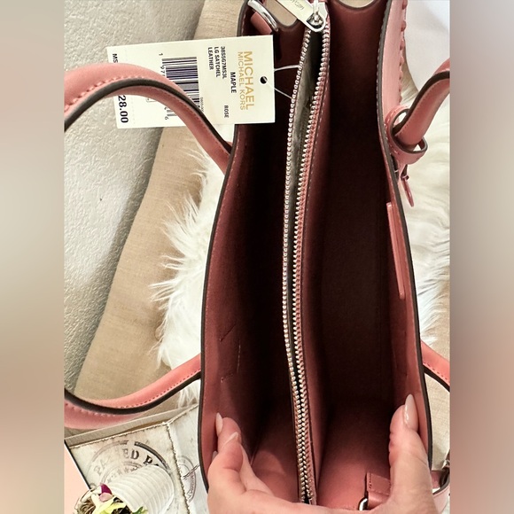 Michael Kors Rose Satchel with MK Charm - Picture 5 of 11